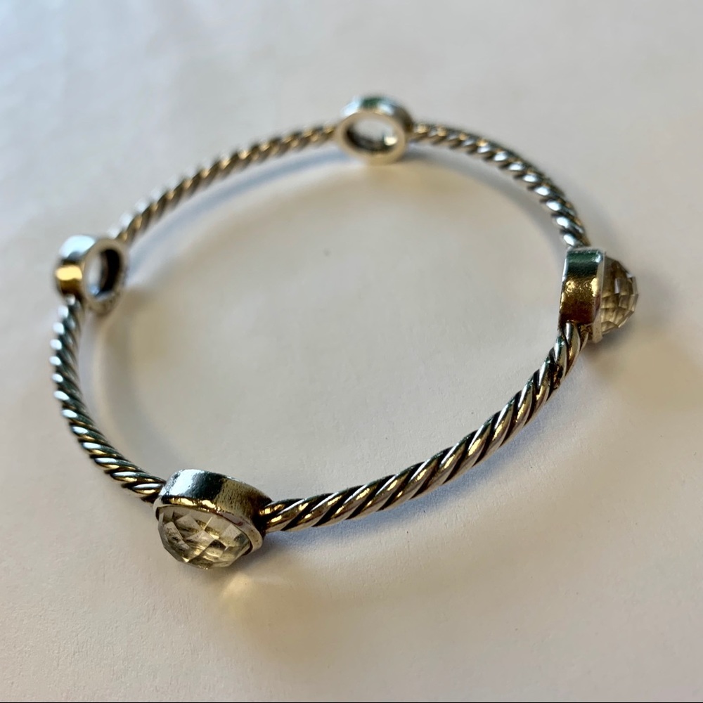 David Yurman 4 Station Crystal Bangle